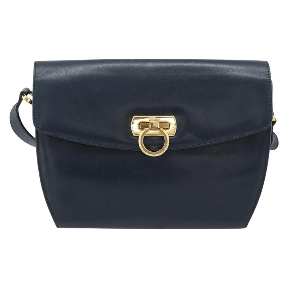Salvatore Ferragamo Gancini Shoulder Bag Blue